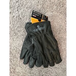 NWT Plainsman Cowhide Leather Cold Weather Heavy Duty Black Gloves Size XL